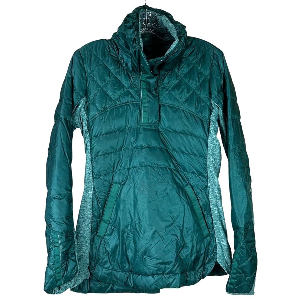 Lululemon Down For A Run Pullover Green Women's Size 6 Excellent Used Condition